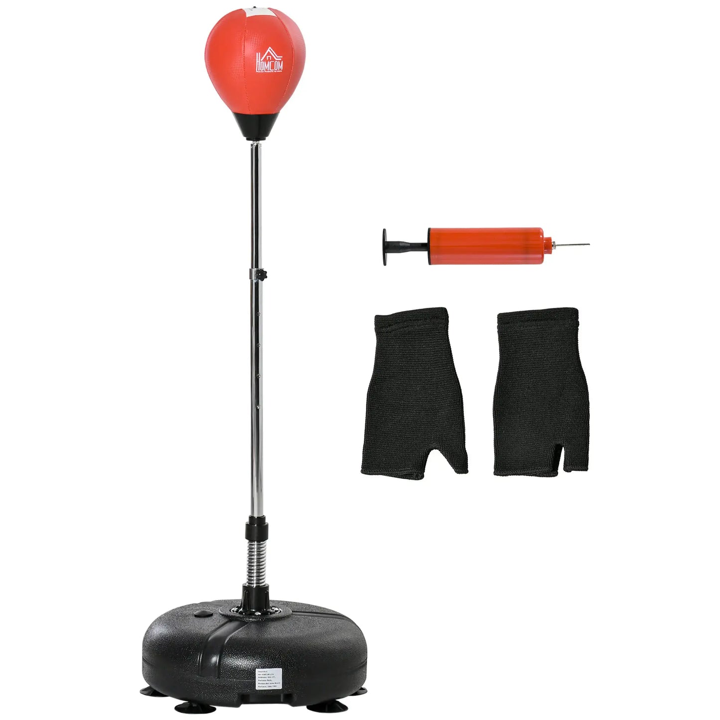Ensemble de sac de frappe autoportant avec support, ballon de vitesse et gants, hauteur 52,4"-59,4"