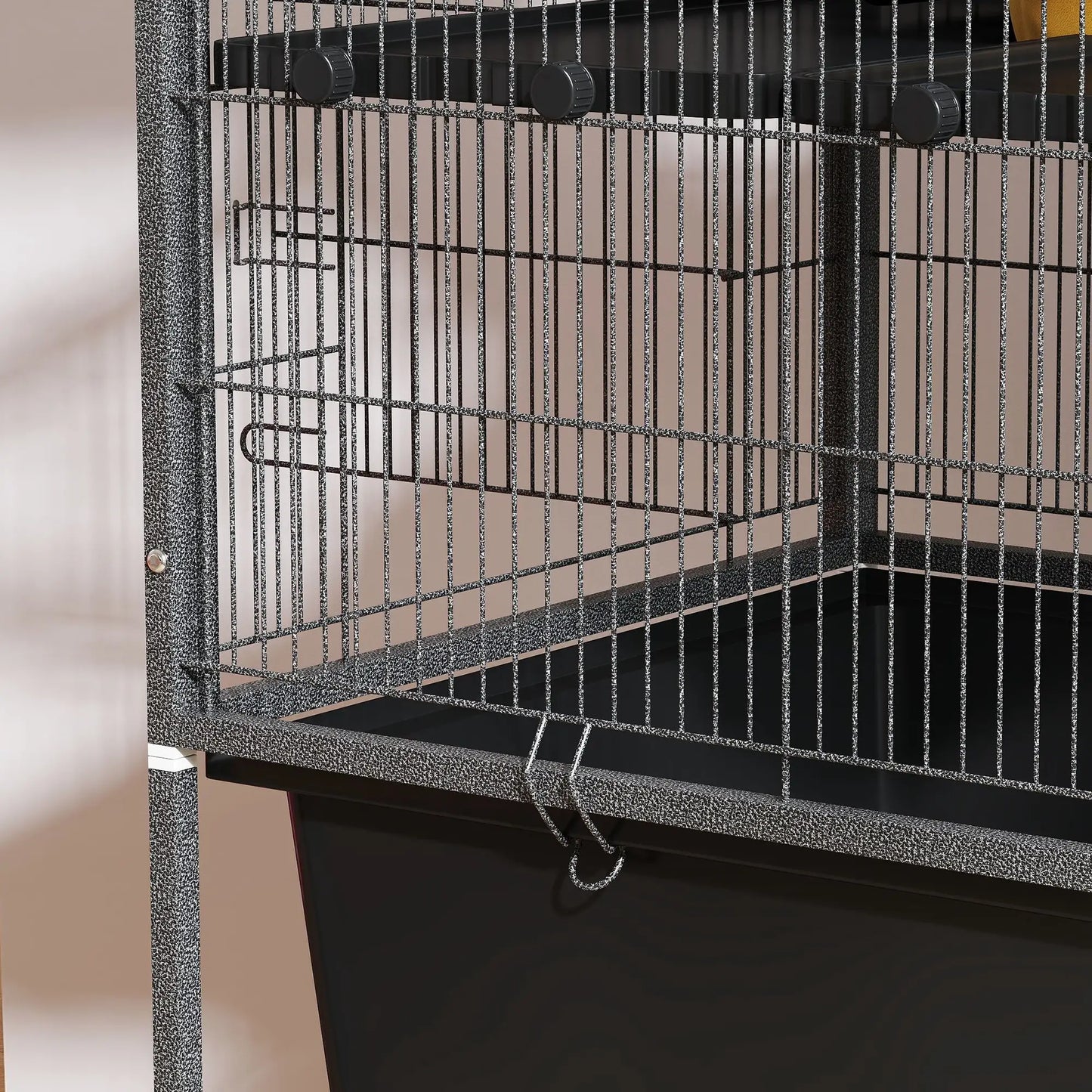 59 Inch 5 Level Small Animal Cage, Rolling Ferret Cage, Dark Grey Houses & Habitats at Gallery Canada