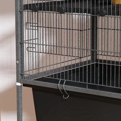 59 Inch 5 Level Small Animal Cage, Rolling Ferret Cage, Dark Grey Houses & Habitats at Gallery Canada