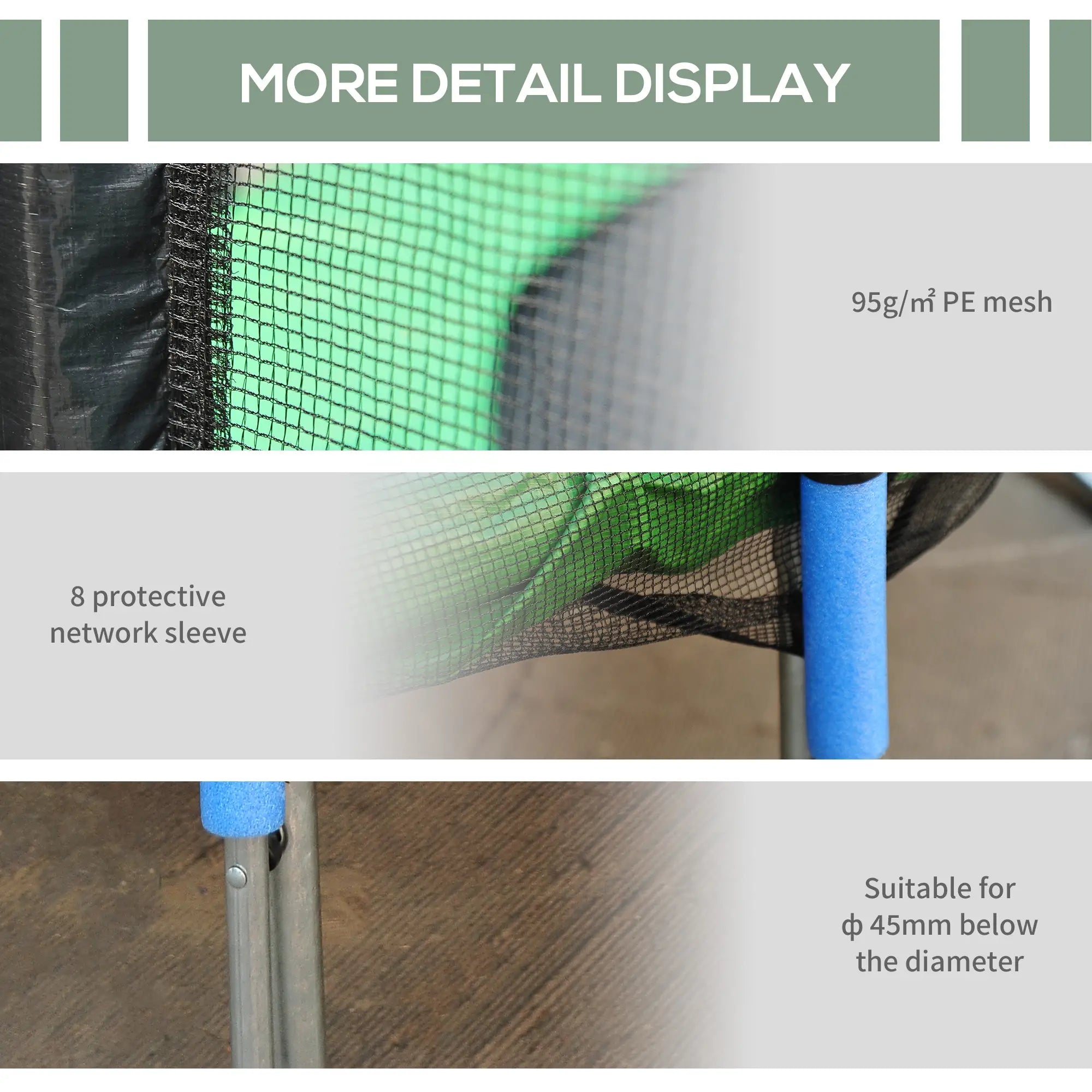 14' Round Trampoline Enclosure Safety Net, Replacement Part Trampolines at Gallery Canada