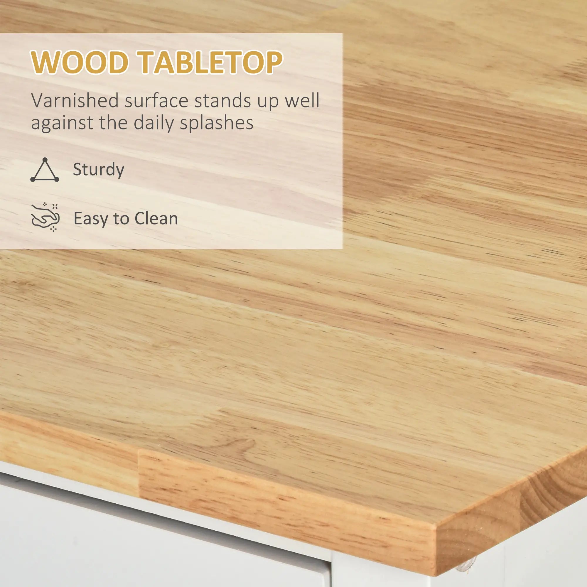 Wooden Rolling Kitchen Island, 360° Swivel Wheels, Drawer, Towel Rack, White Kitchen Islands & Kitchen Carts at Gallery Canada