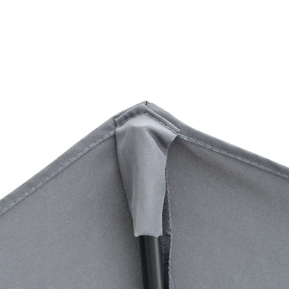 6.6 x 6ft Half Patio Umbrella, Double-Sided Canopy, Crank Handle, Grey Sun Umbrellas at Gallery Canada