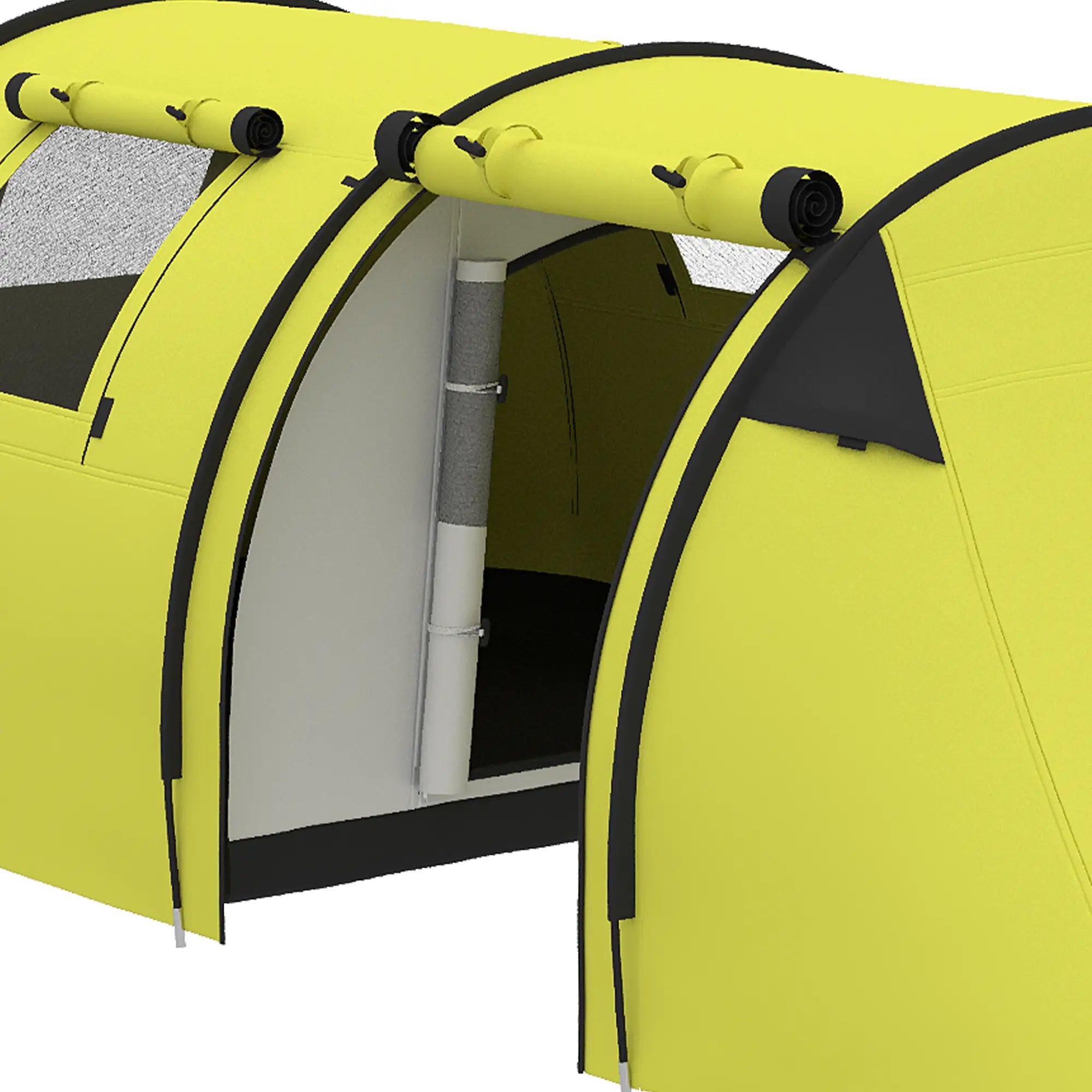 3-4 Person Camping Tent with 2 Rooms, 3000mm Waterproof Portable Family Tent with Carry Bag, Yellow Camping Tents at Gallery Canada