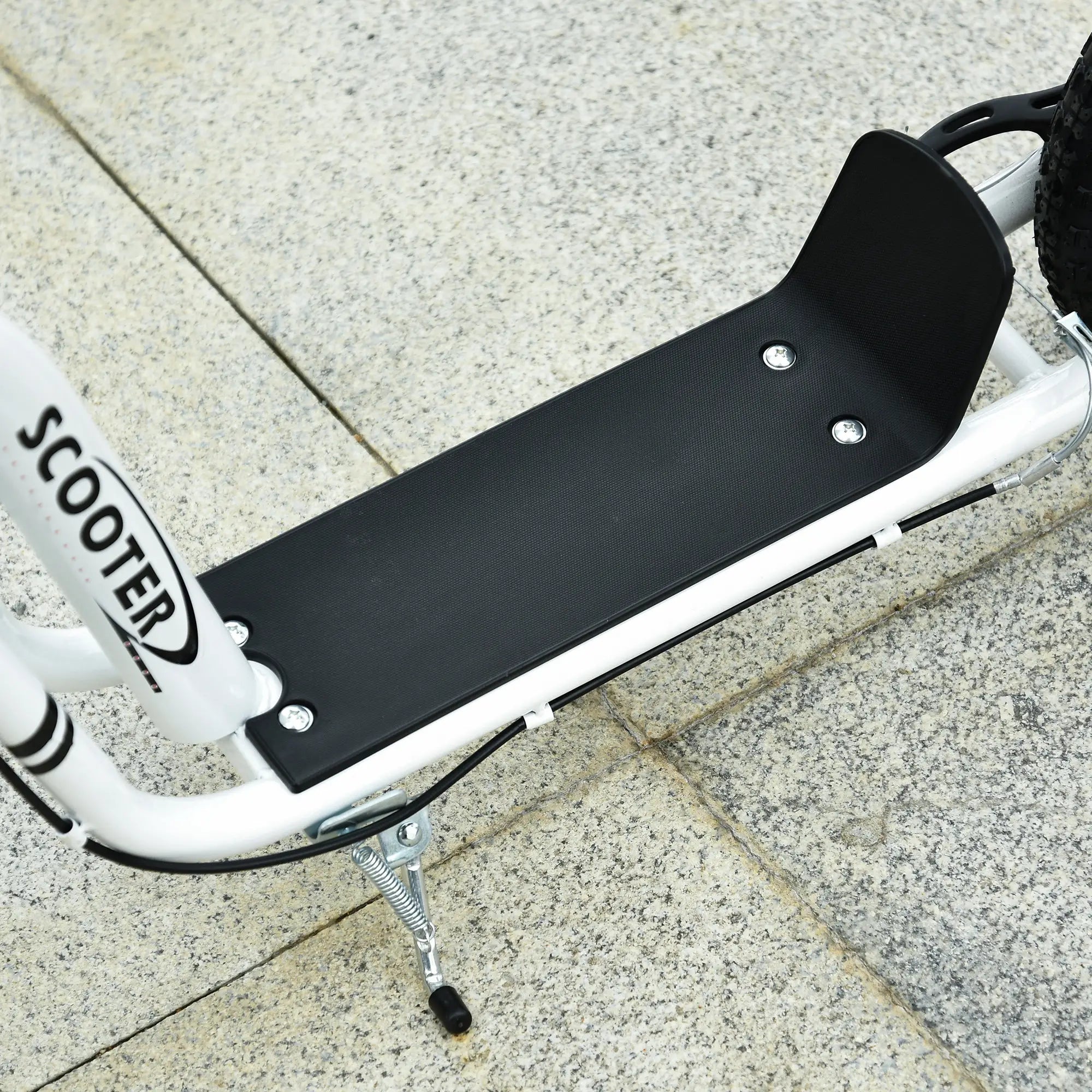 Dual Brakes Kick Scooter, 12-Inch Inflatable Wheel, Age 5+, White Scooters at Gallery Canada