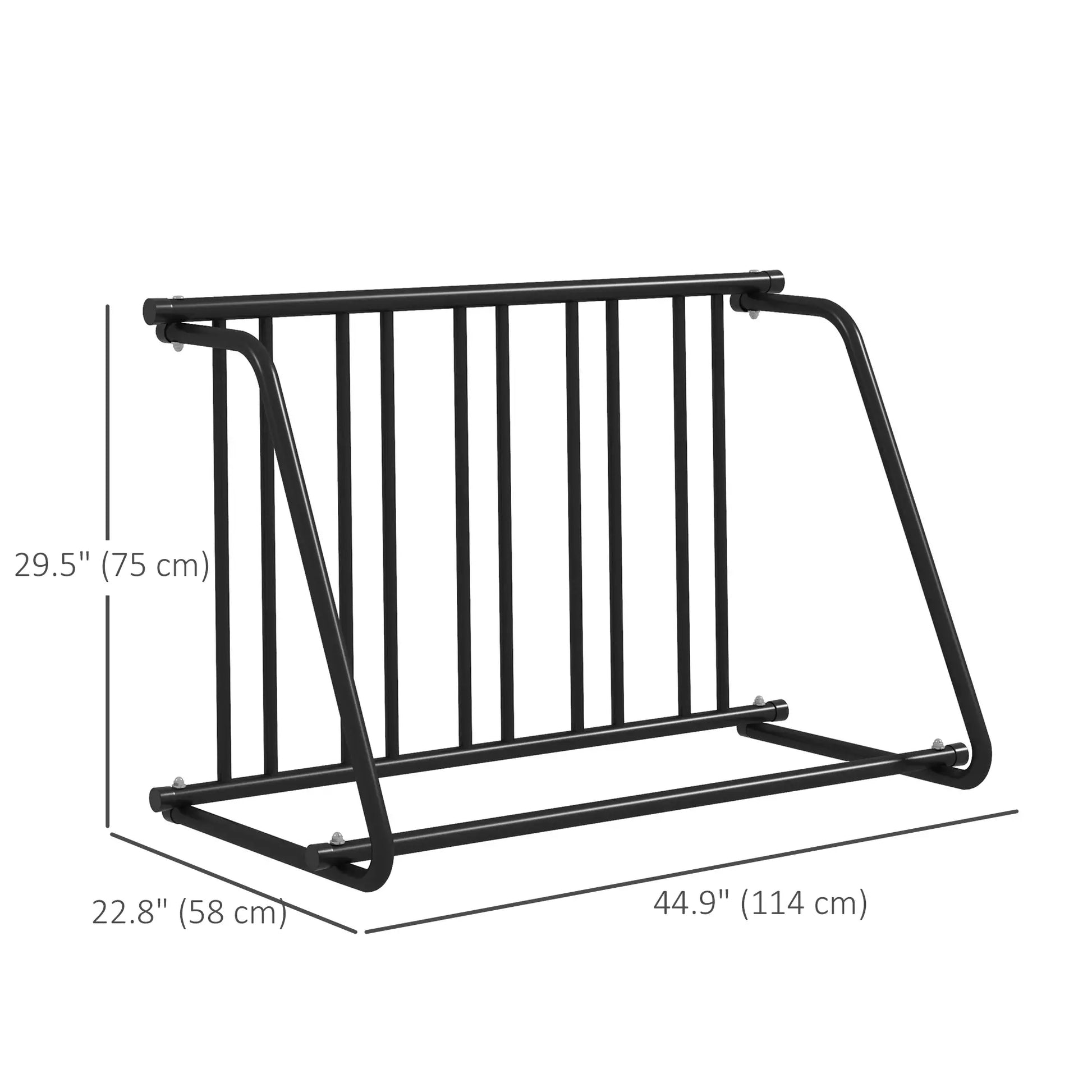 Steel Bike Rack, 45", 3-Bike Capacity, for Garages Streets Yards Bike Parking Stands at Gallery Canada