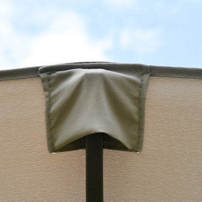 15' Outdoor Patio Umbrella, Twin Canopy Sunshade, Steel Table, Light Grey Double-sided Umbrellas at Gallery Canada