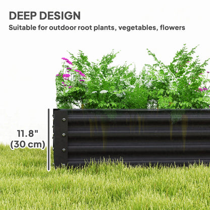 6X3X1Ft Galvanized Raised Garden Bed, Reinforced Planter Box, Dark Grey Galvanized Planter Boxes at Gallery Canada