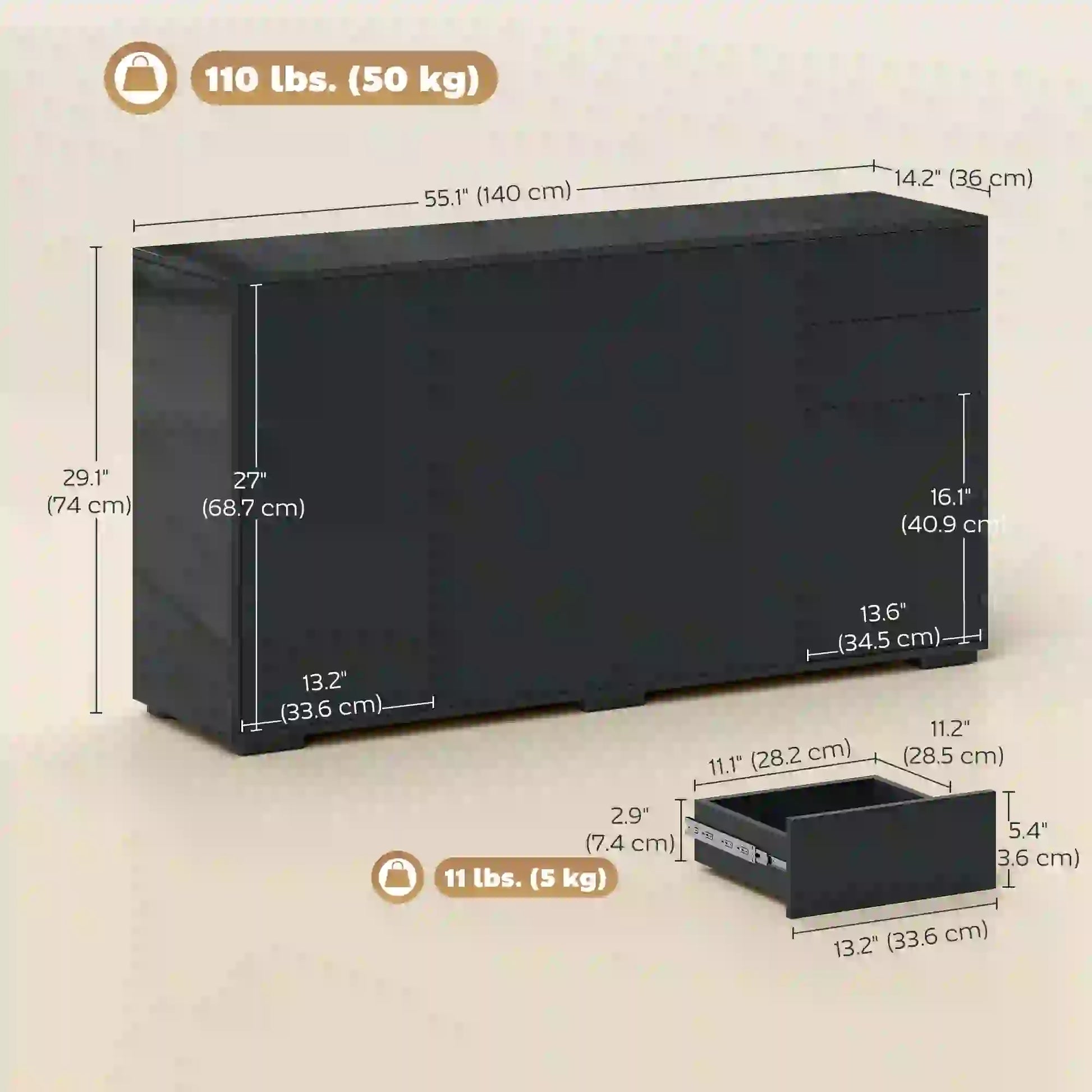 Kitchen Sideboard Storage Cabinet, Modern Coffee Bar, Black Bar Cabinets at Gallery Canada