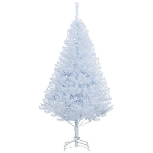 5ft Artificial Christmas Tree, 536 Branch Tips, Metal Stand, White White Christmas Trees White at Gallery Canada