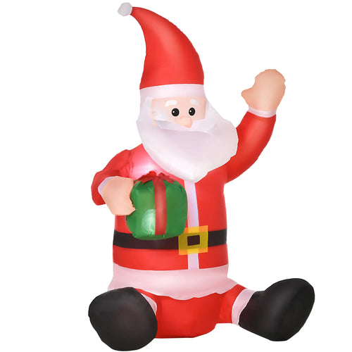 3.9ft Christmas Inflatable Santa Claus, Gift Box
