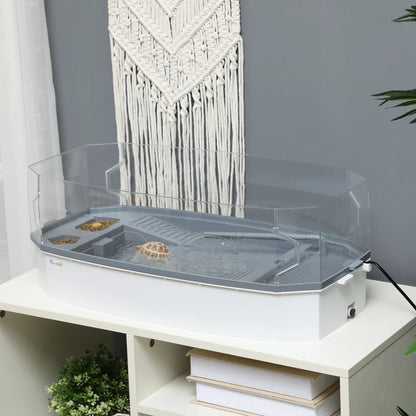 Turtle Tank Kit With Basking Platform, Water Pump, Filter Layer Design