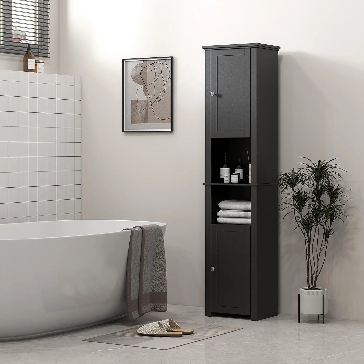Tall Medicine Cabinet, Freestanding Bathroom Storage, Black Bathroom Cabinets at Gallery Canada