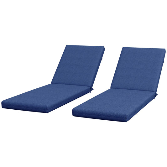 2-Piece Patio Chair Cushion Set, Indoor Outdoor, Blue Patio Chair Cushions Navy Blue at Gallery Canada