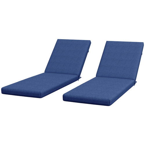 2-Piece Patio Chair Cushion Set, Indoor Outdoor, Blue