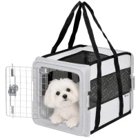 Sac de transport pour animaux à parois souples avec fenêtres en maille, sac de voyage pour chien pliable