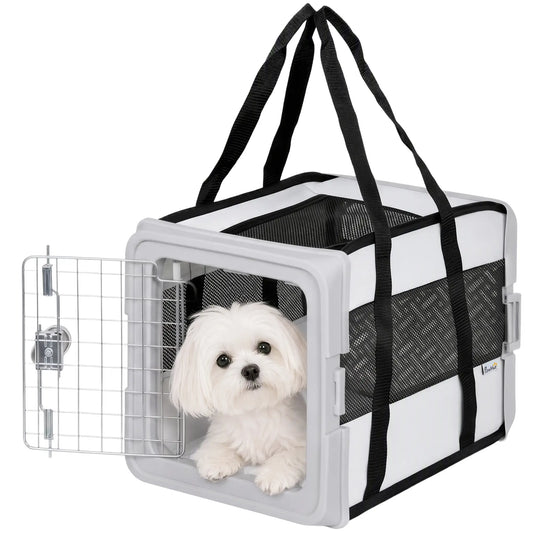 Soft-Sided Pet Carrier Bag With Mesh Windows, Foldable Dog Travel Bag Dog Bike Trailers & Strollers Multi Colour at Gallery Canada