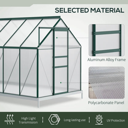 6' x 12' x 6.5' Polycarbonate Greenhouse, Walk-in, Adjustable Roof Vent, Green Walk In Greenhouses at Gallery Canada