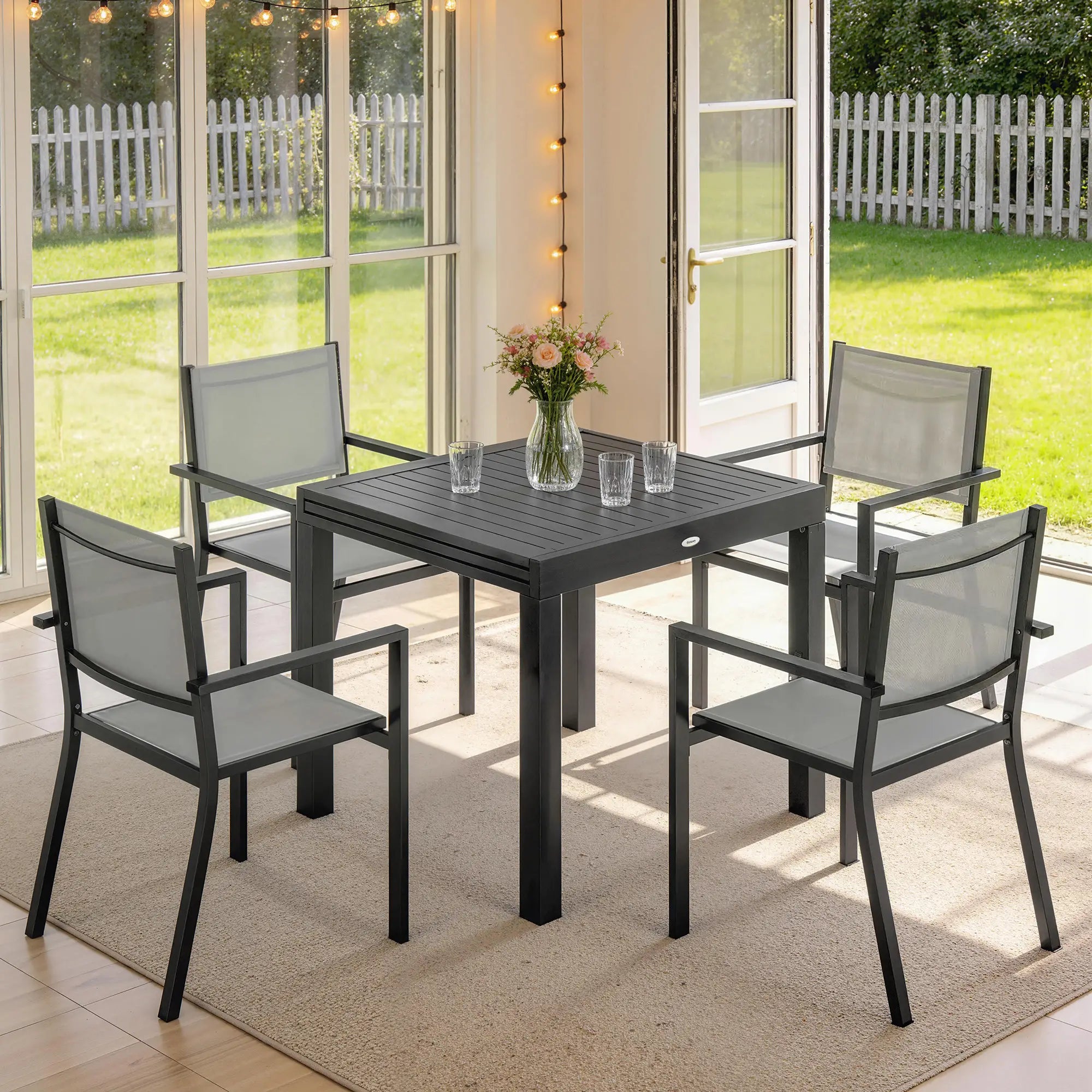 7-Piece Outdoor Dining Set, Aluminum Patio Table And Chairs For 6 Outdoor Dining Sets at Gallery Canada