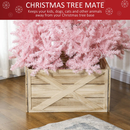 28" Farmhouse Christmas Tree Base Cover, Wood Collar, Distressed Finish Christmas Trees at Gallery Canada