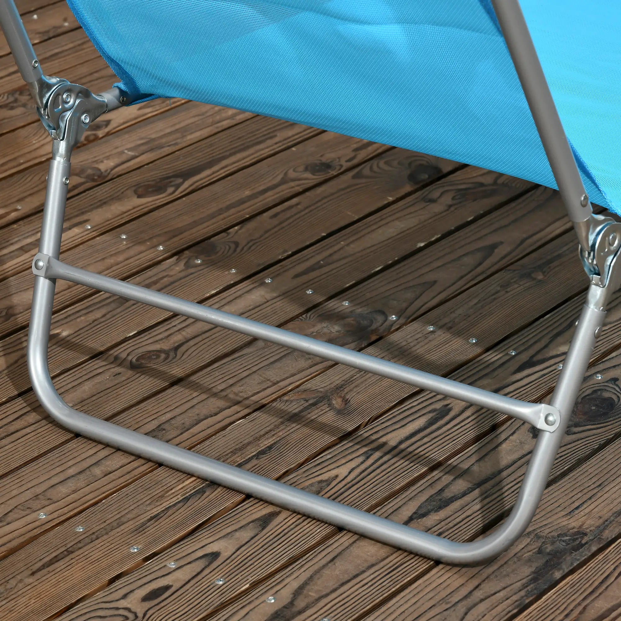 Folding Chaise Lounge Chairs Set of 2, Outdoor Reclining, Blue Lounger Chairs at Gallery Canada