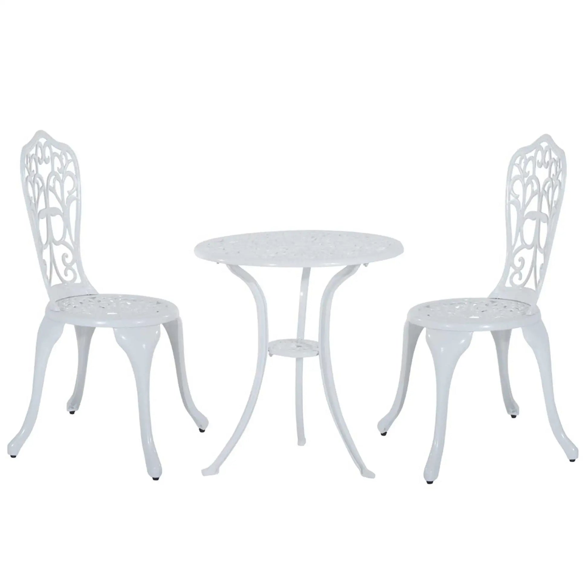 Antique Outdoor Bistro Set, 3 Pieces, Patio Table and Chairs, White Bistro Sets at Gallery Canada