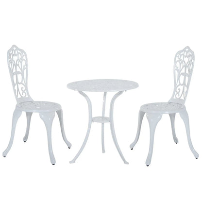 Antique Outdoor Bistro Set, 3 Pieces, Patio Table and Chairs, White Bistro Sets at Gallery Canada