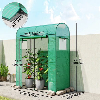 Mini Greenhouse, Portable Garden, 6' x 2' x 6.6', Green Portable Greenhouses at Gallery Canada