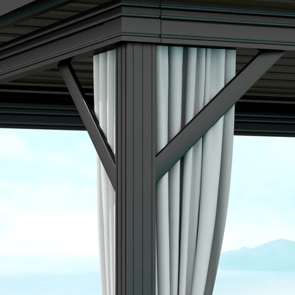 10' x 10' Hardtop Gazebo, Sun Shelter, Mosquito Netting, Light Grey Gazebos at Gallery Canada