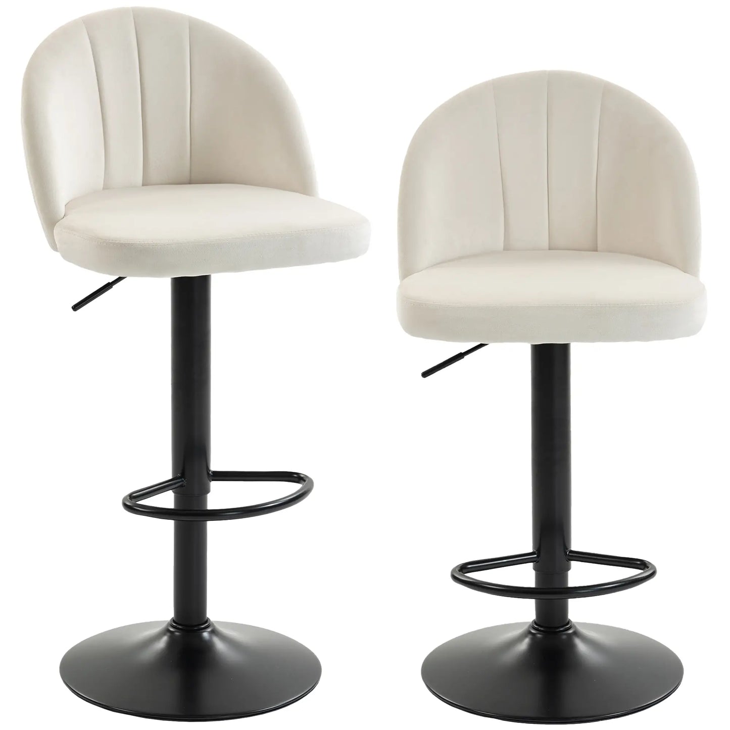 Swivel Counter Height Barstools Set Of 2, Cream White Bar Stools at Gallery Canada