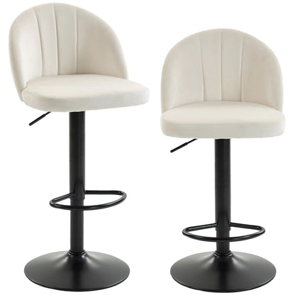Swivel Counter Height Barstools Set Of 2, Cream White Bar Stools at Gallery Canada