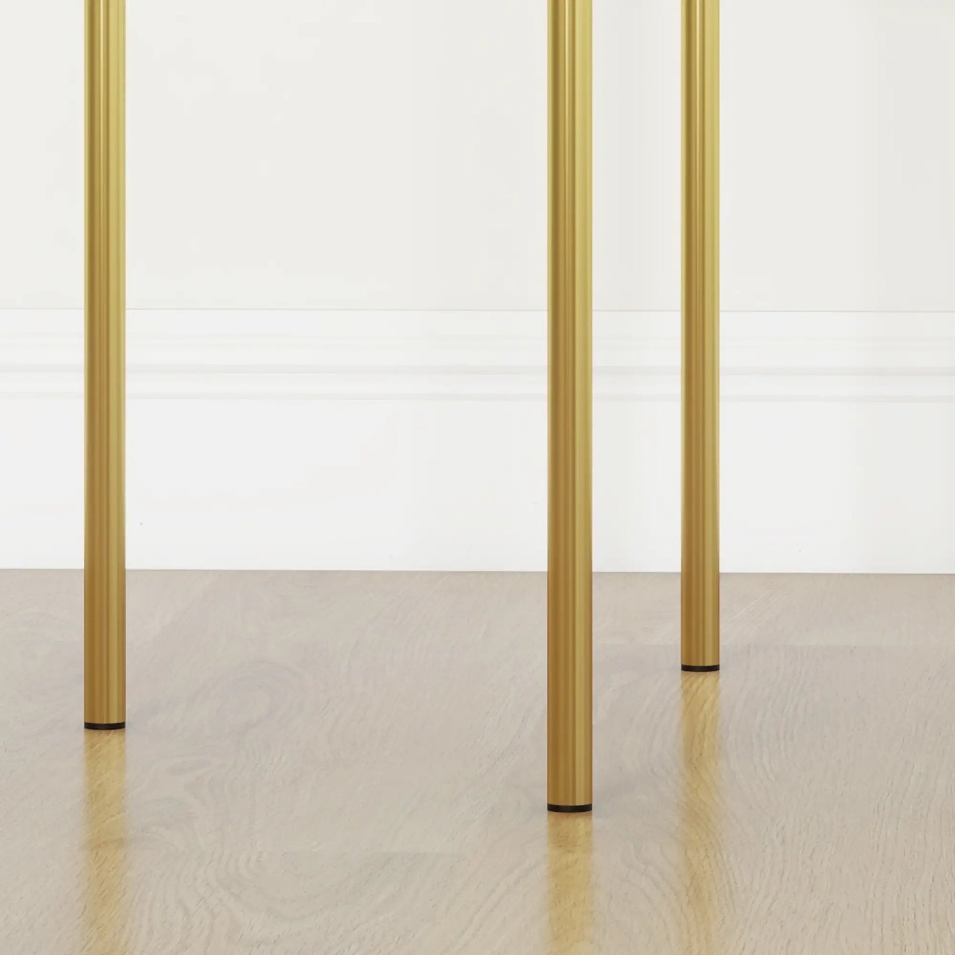 Round Backless Dining Chairs, Stacking Stools Set of 4, Cream White Dining Chairs at Gallery Canada