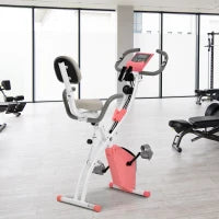 3 in 1 Folding Exercise Bike, Foldable Stationary Bike with 8-Level Magnetic Resistance, Adjustable Seat, Pink Exercise & Stationary Bikes at Gallery Canada