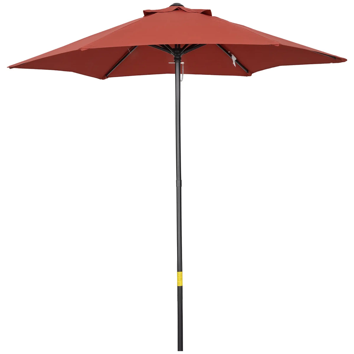 6.6FT Patio Umbrella, Outdoor Parasol, 6 Ribs, Wine Red Sun Umbrellas at Gallery Canada