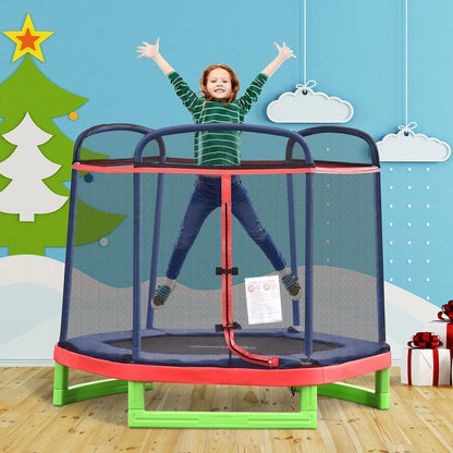 84.75 Inch Kids Trampoline with Safety Net, Red Trampolines at Gallery Canada