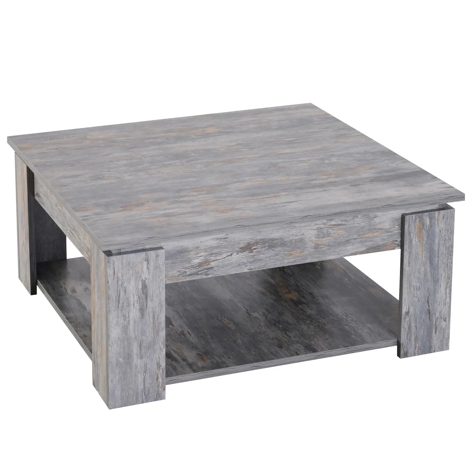 Modern Coffee Table with Storage, Square, Living Room, Grey Coffee Tables Wood Grain at Gallery Canada