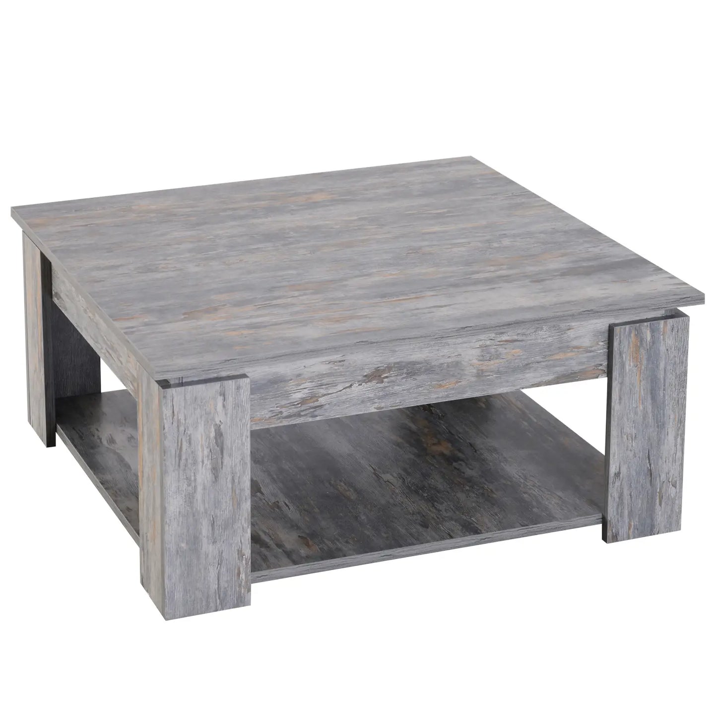 Modern Coffee Table with Storage, Square, Living Room, Grey Coffee Tables Wood Grain at Gallery Canada
