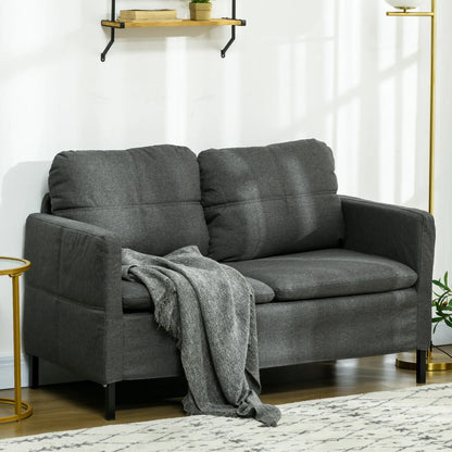 53" 2 Seat Sofa, Upholstered Two Seater Couch, Dark Grey 2-Seater Sofas at Gallery Canada