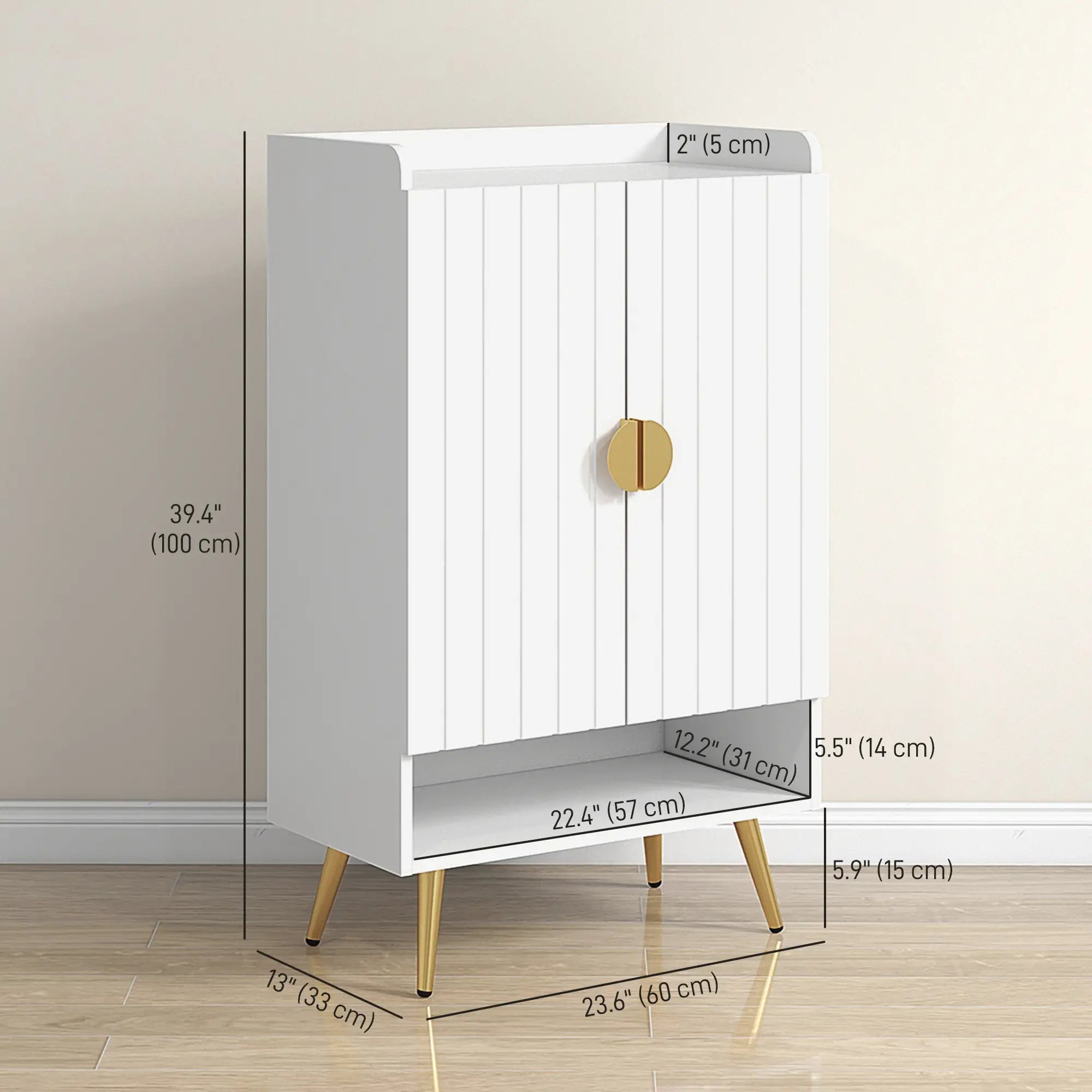 Narrow Shoe Storage Cabinet, Adjustable Shelves for 15 Pairs, White Shoe Storage Cabinets & Racks at Gallery Canada