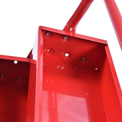 20 Inch Metal Tool Box With 5 Trays, Red Tool Boxes at Gallery Canada