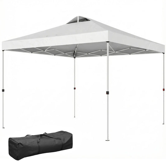 Pop Up Canopy Tent, Waterproof, 9.8' x 9.8', With Carrying Bag, White Pop Up Canopies White at Gallery Canada