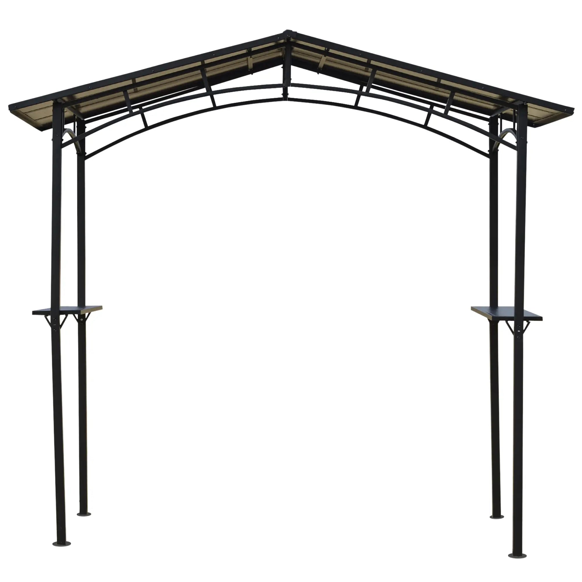 8' x 5' Hardtop Grill Gazebo, Aluminium BBQ Canopy, Outdoor with Shelves, Aluminium BBQ Grill Gazebos at Gallery Canada