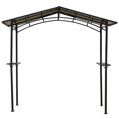 8' x 5' Hardtop Grill Gazebo, Aluminium BBQ Canopy, Outdoor with Shelves, Aluminium BBQ Grill Gazebos at Gallery Canada
