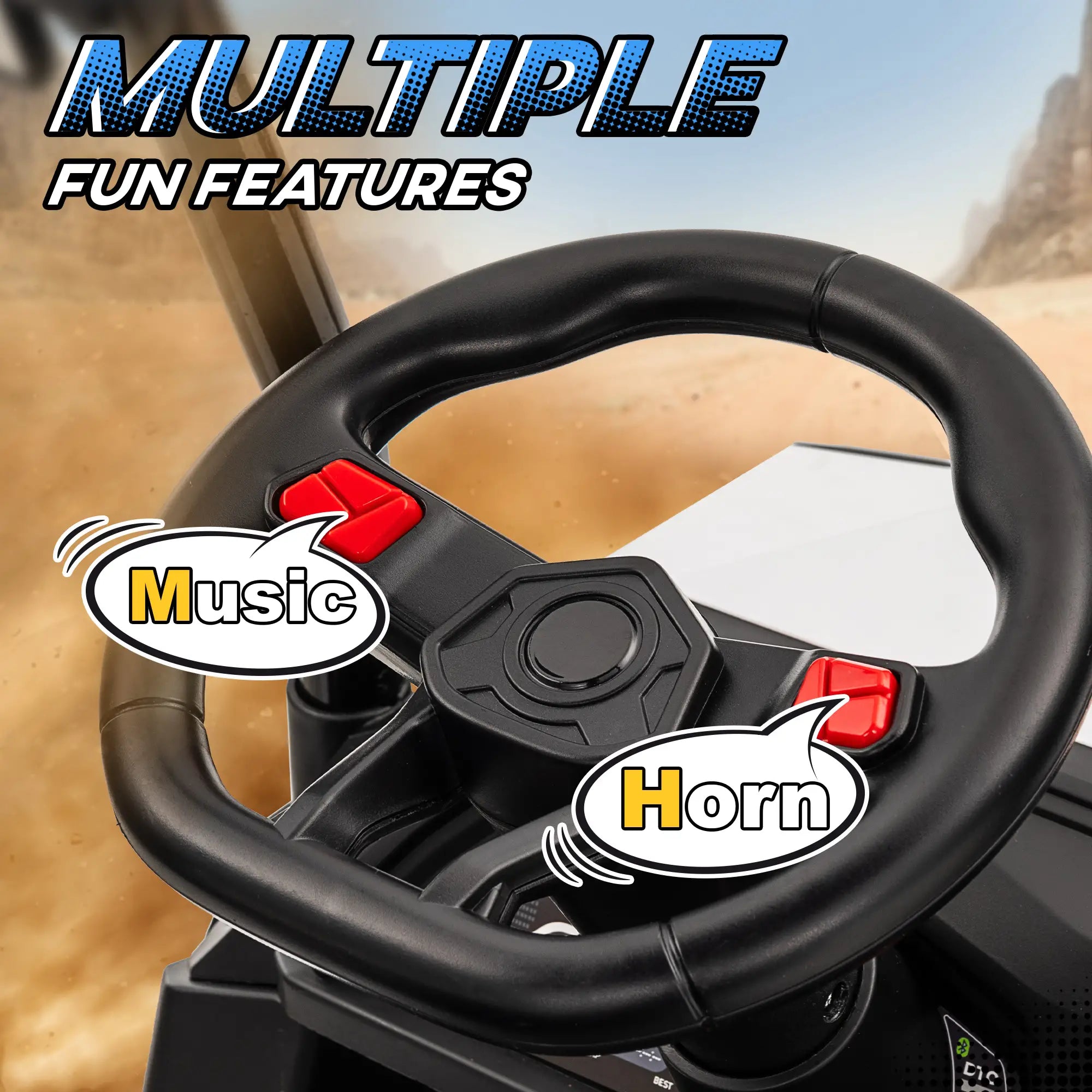 24V 2 Seater Electric Car, Remote Control, 4 Wheels Suspension, White Electric Toy Cars at Gallery Canada