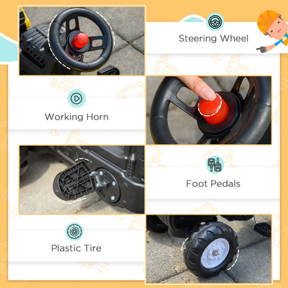 Kids Ride On Tractor, Pedal Construction Car With Trailer, 3 Year Old, Yellow Toy Excavators at Gallery Canada