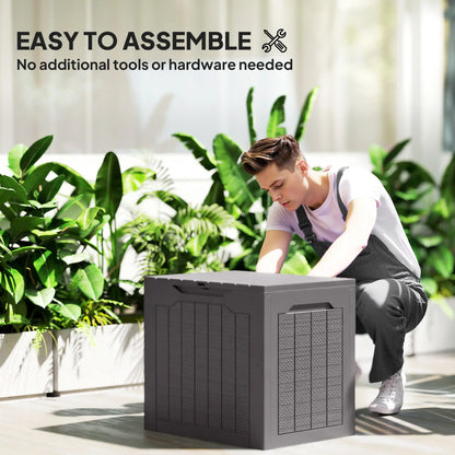 30 Gallon Resin Deck Box, Waterproof UV Resistant Outdoor Storage Deck Box & Outdoor Storage at Gallery Canada