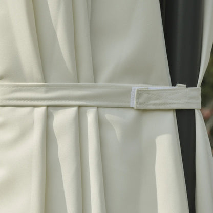 Outdoor Cantilever Umbrella, Twin Canopy Sunshade, Lift, Beige Cantilever Umbrellas at Gallery Canada