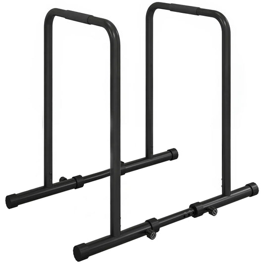 Adjustable Dip Station, Push Up Bars, 6 Width, 2 Height Levels More-Strength Training Equipment Black at Gallery Canada