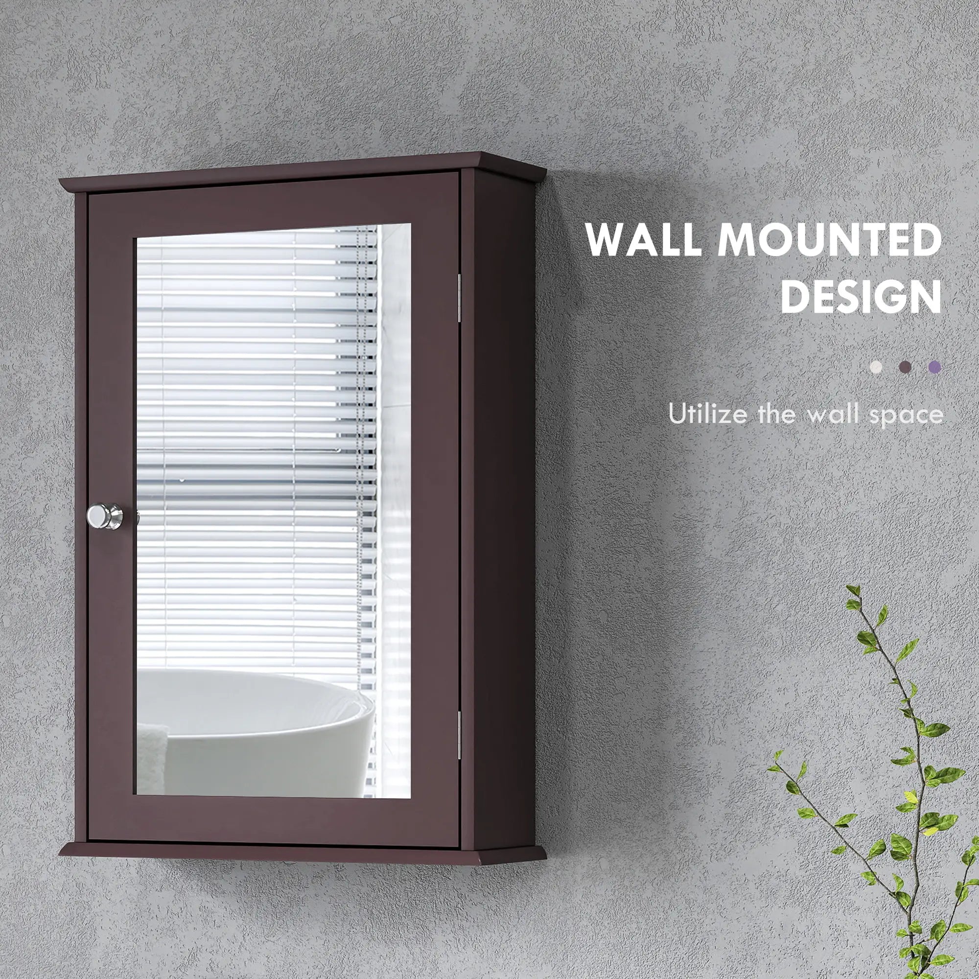 Bathroom Mirror Cabinet, Wall Mounted Medicine Cabinet, Dark Brown Mirror Medicine Cabinets at Gallery Canada