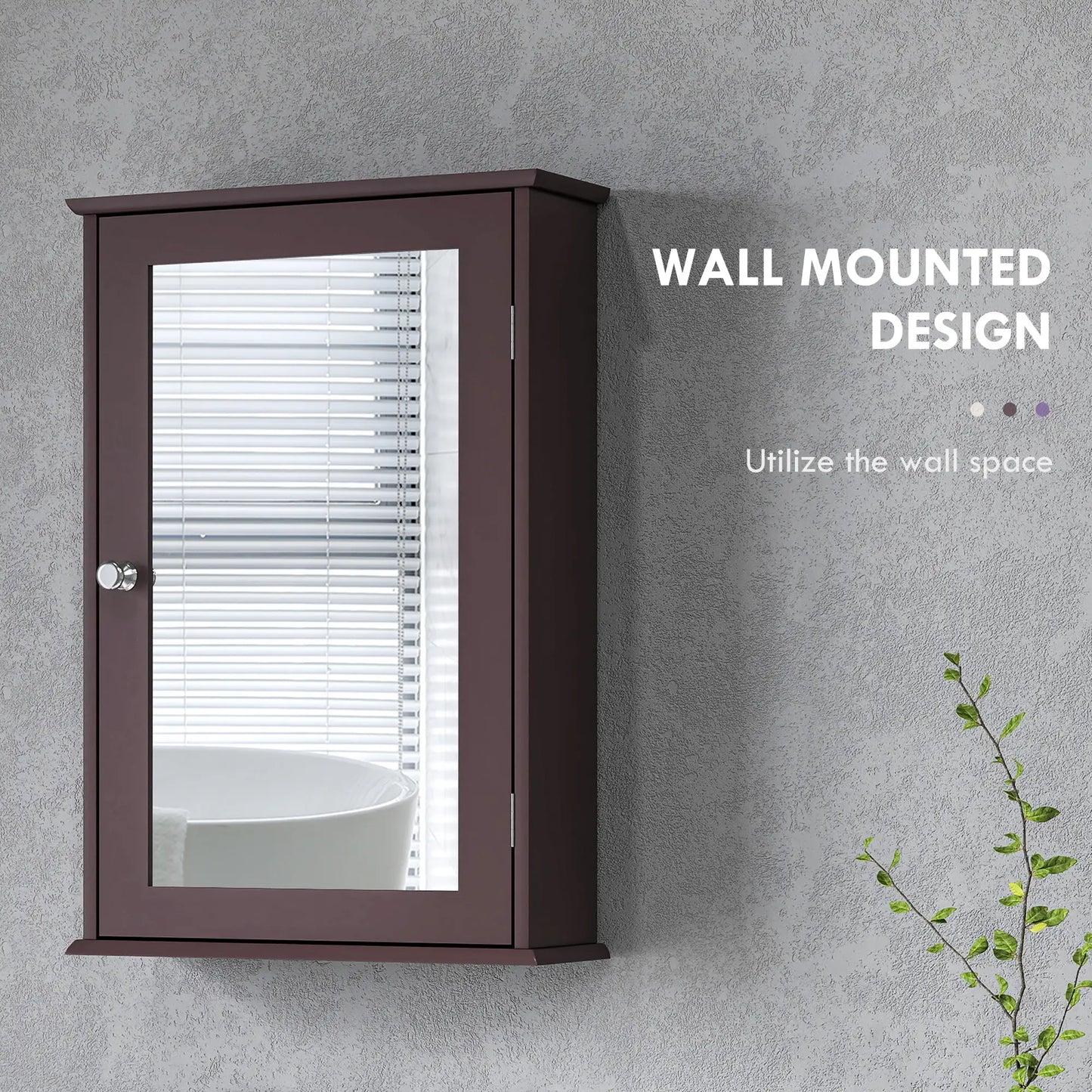 Bathroom Mirror Cabinet, Wall Mounted Medicine Cabinet, Dark Brown Mirror Medicine Cabinets at Gallery Canada