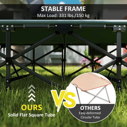 26.4" Wide Folding Bed, Camping Cot for Adults, Grey Camping Cots at Gallery Canada